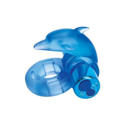 Introducing the Bw Rechargeable Dancing Dolphin Ring - Erection-Enhancing Vibrating Ring for Couples, Model DR-10, Unisex Toy for Intensified Pleasure - Blue