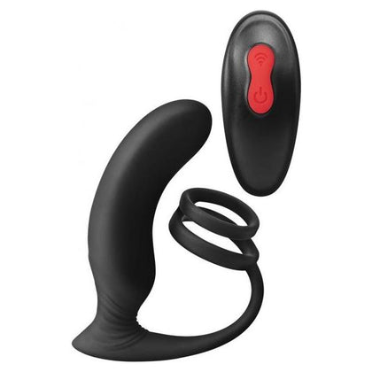 ENVY Thumbs Up Remote Controlled P-Spot Vibrator & Dual Stamina Ring - Model ENV1001-1005, Male, Prostate Stimulation, Black