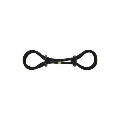 Introducing the exquisite Whipsmart Cotton Rope Wrist and Ankle Cuffs with Eye Mask - Model: RS-2020. An Elegant Unisex Bondage Kit for Sensory Play in Black.