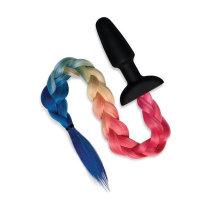 🌈 Introducing the Lush Novelties Silicone Anal Plug with Rainbow Tail – Talon Claws Douching Sensation - Model 3.75 for All Genders in Vibrant Multicolour 🌈