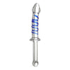 Nyasa Glass Wand - Elegant Thrusting Pleasure Object for Sensual Stimulation - Model NY-1001 - Unisex - Intense G-spot and Prostate Massage - Clear with Blue Accent - Adult Naughty Store