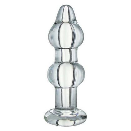 Param Anal Pleaser Glass Plug - Model PAP-01 - Unisex Anal Stimulation - Clear - Adult Naughty Store