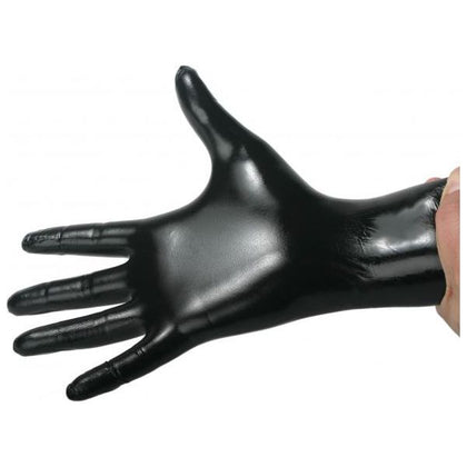 Introducing the SensaGlove Black Nitrile Examination Gloves - Large (100 Count): Latex-Free, Allergy-Friendly, and Puncture Resistant