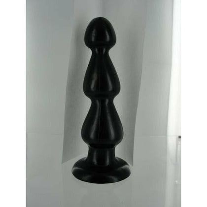 Seductive Pleasures Three Bumps for Your Rump Black Small Butt Plug - Model #SP-BP001 - Unisex Anal Stimulation in Sultry Ebony