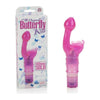 Introducing the Pink Butterfly Kiss G-Spot and Clitoral Vibrator - Model BFK-3000 - for Women's Intimate Pleasure in a Gorgeous Pink Shade - Adult Naughty Store