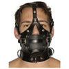 Strict Leather Premium Muzzle with Blindfold and Gags - BDSM Bondage Headgear for Ultimate Control and Sensory Deprivation - Model SL-PM01 - Unisex - Pleasure and Restraint - Black - Adult Naughty Store