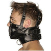 Strict Leather Premium Muzzle with Blindfold and Gags - BDSM Bondage Headgear for Ultimate Control and Sensory Deprivation - Model SL-PM01 - Unisex - Pleasure and Restraint - Black - Adult Naughty Store