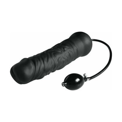 Leviathan Xtra-Large Inflatable Silicone Dildo with Internal Core - Model LVD-5000 - Unisex - Intense Girth - Black - Adult Naughty Store