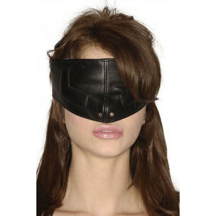 Strict Leather Upper Face Mask - Sensory Deprivation Bondage Accessory - Model S-M - Unisex - Enhanced Arousal and Sensitivity - Black
