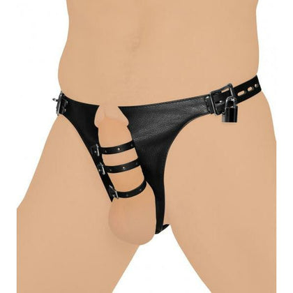 Strict Leather Harness with 3 Penile Straps - Model X3P - Unisex - Ultimate Erection Control - Black