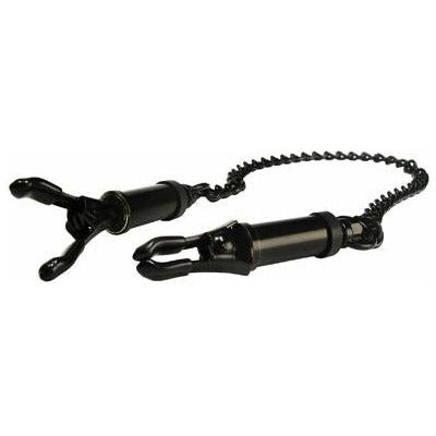 Deluxe Black Adjustable Nipple Clamps - Model X3 - Unisex BDSM Nipple Play Toy for Intense Pleasure - Adult Naughty Store