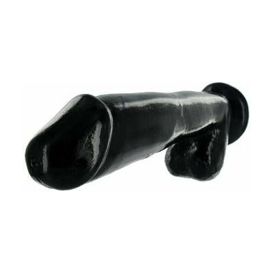 Introducing the Sensual Pleasures Mighty Midnight 10 Inch Black Dildo with Suction Cup - Model MM-10B, for Ultimate Intimacy and Delight