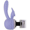 Wand Essentials Dual Pleasure Silicone Dolphin Wand Attachment - Model DPDWA-001 - Female - Clitoral and G-Spot Stimulation - Lavender - Adult Naughty Store