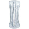 Palm-Tec DX Vol 17 Clear Ergonomic Ribbed Stroker for Men - Ultimate Solo Pleasure - 5.88