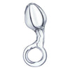Elegant Pleasures Devi Glass Plug Clear - Model DGP-001 - Unisex Anal Stimulation - Exquisite P-Spot Pleasure - Clear Color