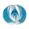 SexFlesh Little Blue Box Stroker - Realistic Vaginal Masturbator for Men - Model LBB-001 - Blue Pleasure Core - Clear with Blue Color - Adult Naughty Store