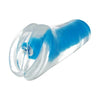 SexFlesh Little Blue Box Stroker - Realistic Vaginal Masturbator for Men - Model LBB-001 - Blue Pleasure Core - Clear with Blue Color - Adult Naughty Store