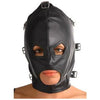 Asylum Leather Hood with Removable Blindfold and Muzzle - M-L: The Ultimate Sensory Deprivation Experience for Intense Play, Model ALH-ML, Unisex, Head-to-Toe Pleasure, Black - Adult Naughty Store