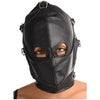 Asylum Leather Hood with Removable Blindfold and Muzzle - M-L: The Ultimate Sensory Deprivation Experience for Intense Play, Model ALH-ML, Unisex, Head-to-Toe Pleasure, Black - Adult Naughty Store