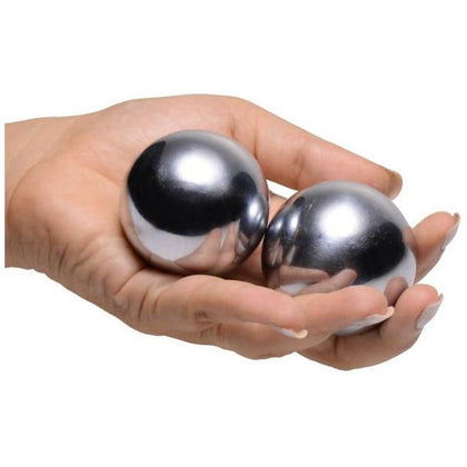 Introducing the Titanica Extreme Steel Orgasm Balls - Silver: The Ultimate Pleasure Experience for All Genders