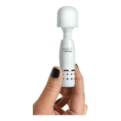 Wand Essentials Charmed Petite Massage Wand - Powerful Mini Massager for Sensual Stimulation - Model CPMW-001 - Unisex - Perfect for Intimate Pleasure - Elegant White