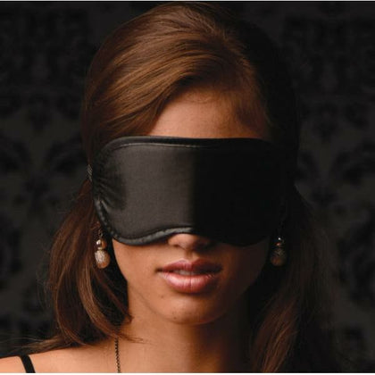 Introducing the Luxe Pleasure Collection: Le Boheme Satin Blindfold - Model LB-101, Black