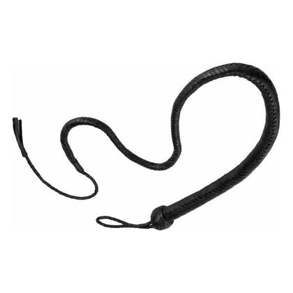 Strict Leather 4 Foot Whip - Premium BDSM Toy - Model SL-4FW - Unisex - Intense Impact and Sensation Play - Black