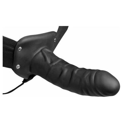 Size Matters Erection Assist Hollow Silicone Strap On - The Ultimate Pleasure Enhancer for Men and Women - Model EM-1001 - Black