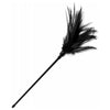 Introducing the Sensual Pleasures Le Plume Feather Tickler - Model LPFT-001, Black, for All Genders and Exquisite Pleasure - Adult Naughty Store