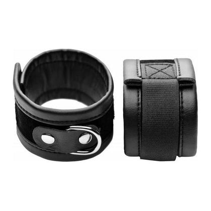 Frisky Handle Me Wrist Cuffs - Premium BDSM Restraints for Sensual Play - Model X2-69 - Unisex - Wrist Bondage for Intense Pleasure - Elegant Black