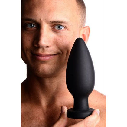 Master Series Colossus XXL Silicone Anal Suction Cup Plug Black - Model XXLAP-001 - For Intense Anal Pleasure - Men and Women - Adult Naughty Store