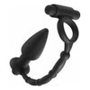 Viaticus Dual Cock Ring and Anal Plug Vibe - Premium Silicone, Powerful Vibrations, Men's Pleasure, Black - Adult Naughty Store