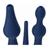 CleanStream Universal 3 Piece Silicone Enema Attachment Set - Model X3S - Unisex - Intimate Cleansing - Blue