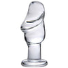 Asvini Glass Penis Anal Plug Clear - The Ultimate Pleasure Experience for Him and Her! - Adult Naughty Store