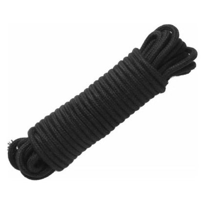 FetishFantasy 32 Foot Cotton Bondage Rope - Model X123 - Unisex - Full Body Restraint - Black - Adult Naughty Store