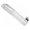 Clear Sensations Penis Extender Vibro Sleeve With Bullet - Ultimate Pleasure Enhancer for Men and Women - Model X-200 - Clear - Adult Naughty Store