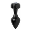 Spade Petite Jeweled Anal Plug Aluminum Black - Adult Naughty Store