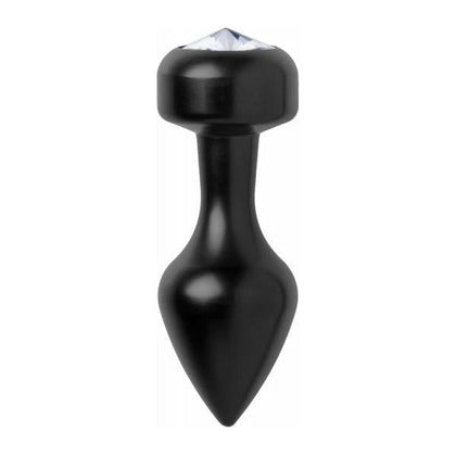 Spade Petite Jeweled Anal Plug Aluminum Black - Adult Naughty Store