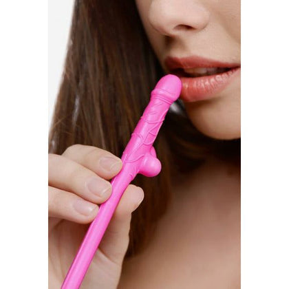 Introducing the Playful Pleasures Penis Sipping Straws 10 Pack - Pink (Model PS-10P)