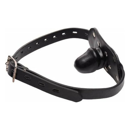 Introducing the Fetish Fantasy Beginners Penis Mouth Gag - Model PGB-001: Unisex Oral Pleasure in Black - Adult Naughty Store