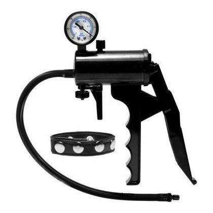 Size Matters Premium Gauge Pump Accessory - Professional Hand Pump for Enhanced Pleasure and Performance - Model SM-1001 - Unisex - Nipple, Penis, Clitoral Stimulation - Black
