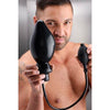 Introducing the SensaFirm Expand XL Inflatable Anal Plug - Model XLP-5000 - Unleash Ultimate Pleasure - Black - Adult Naughty Store