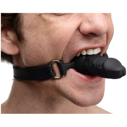 Suppressor Silicone Mini Face Banger Gag Black: The Ultimate Pleasure Device for Submissive Play - Adult Naughty Store