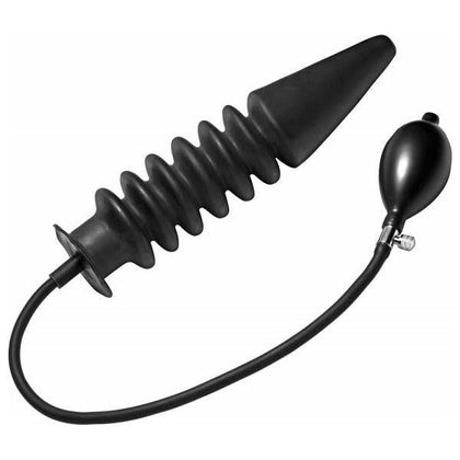 Master Series Accordion Inflatable XL Anal Plug - Model XLP-500 - Unisex - Intense Anal Stimulation - Black - Adult Naughty Store