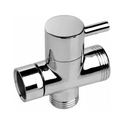 CleanStream Diverter Switch Shower Valve - Versatile Control for Intimate Hygiene - Model DS-2000 - Unisex - Dual Outlet for Shower Head and Cleansing Hose - Silver