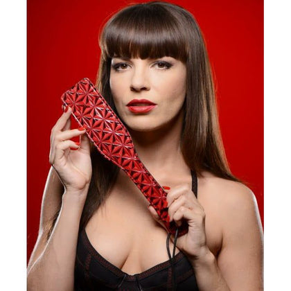 Crimson Tied Steel Enforced Spanking Paddle - Model X1 - Unisex - Intense Impact for BDSM Play - Red