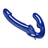 Introducing the Revolver II Vibrating Strapless Strap On Dildo - Model R2-101: The Ultimate Pleasure Experience for Couples - Blue - Adult Naughty Store