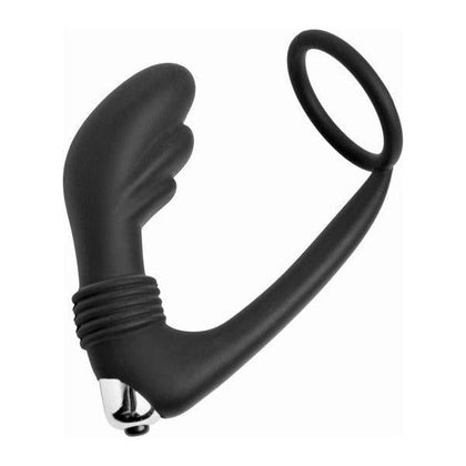 Prostatic Play Nova Silicone Cock Ring Prostate Vibe - Model PPN-1001 - Male Anal Pleasure - Black