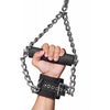 Introducing the Luxurious Fur Lined Nubuck Leather Suspension Cuffs With Grip - A Sensational Bondage Experience for All Genders, Delivering Unparalleled Comfort and Security in Black