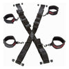 Scandal Cross-Shape Over the Door Bondage Restraint Set | Model X123 | Unisex | Wrist and Ankle Cuffs | Red - Adult Naughty Store